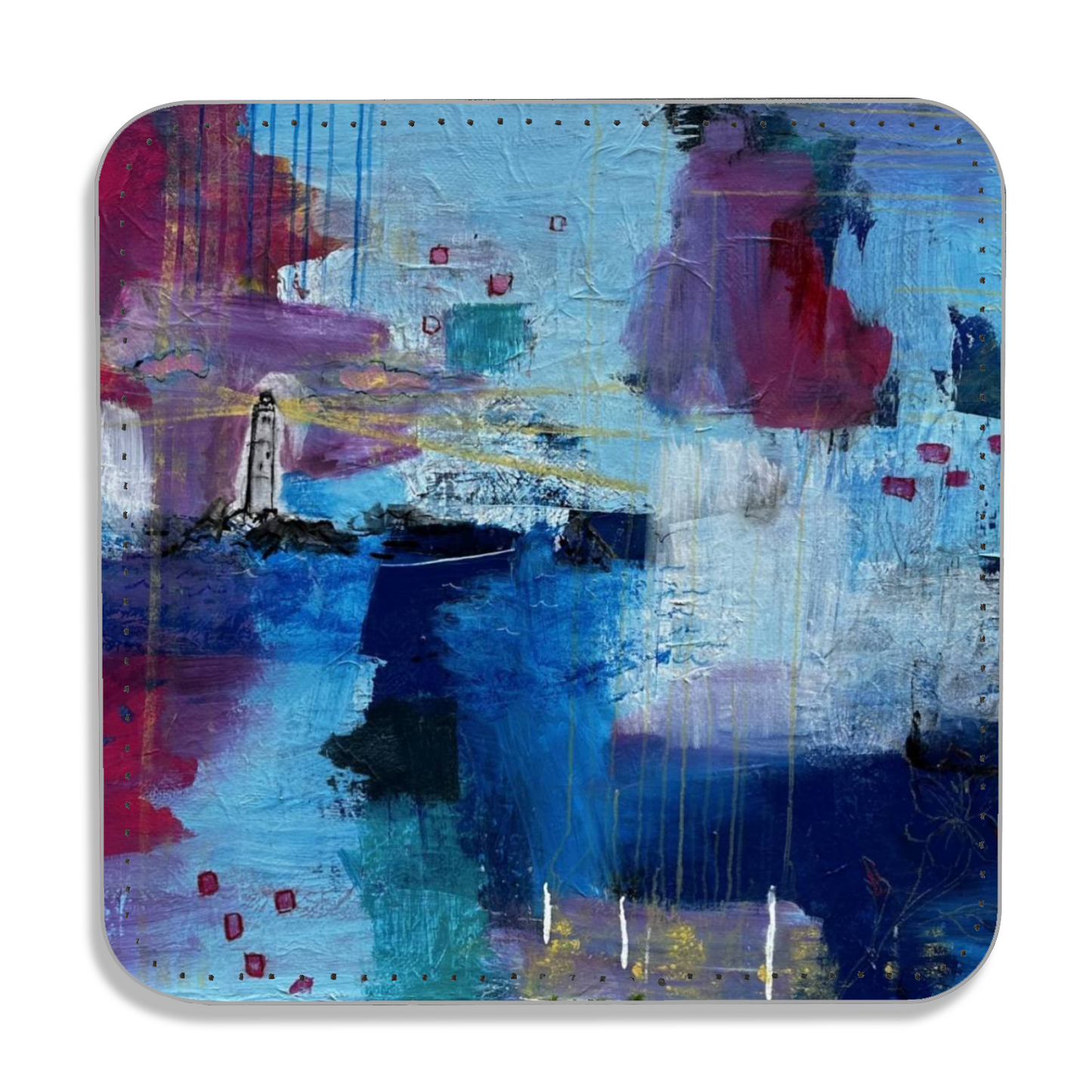 "Lighthouse of Love" Single Vegan Leather Coaster