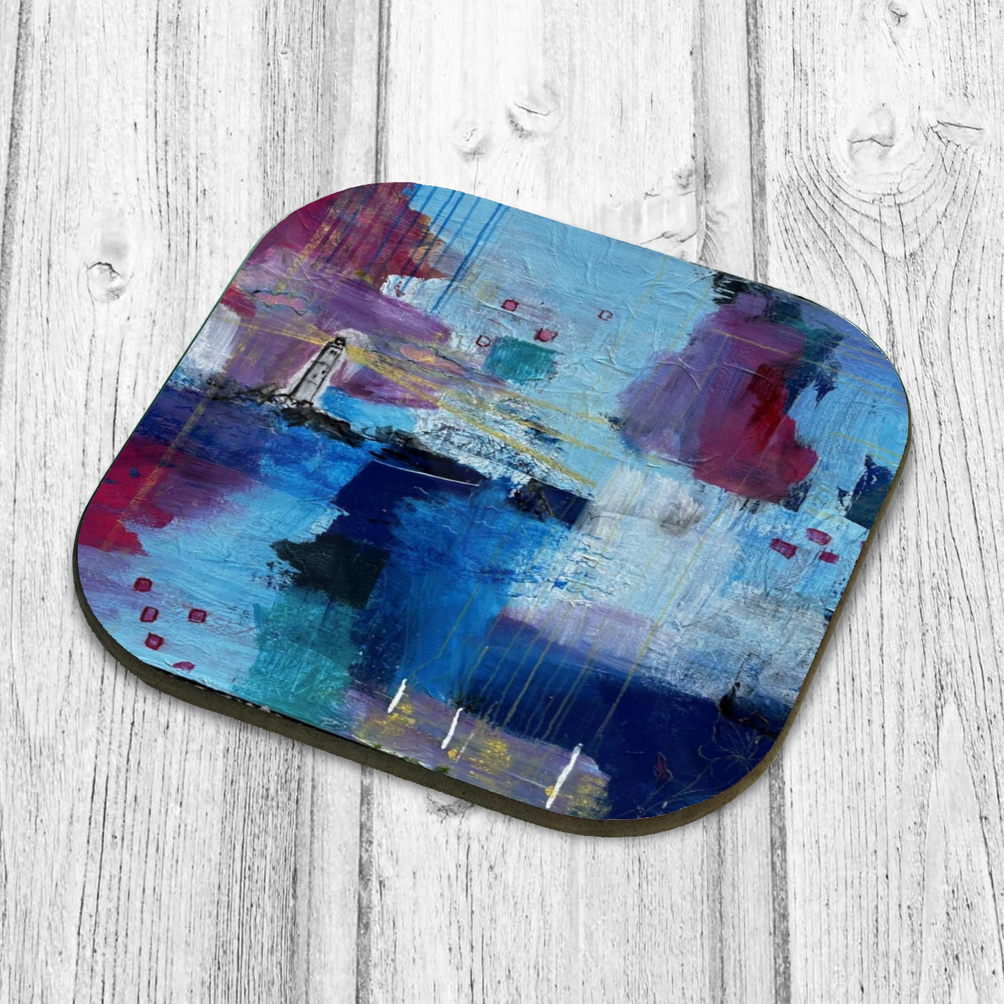 "Lighthouse of Love" Single Wooden Coaster