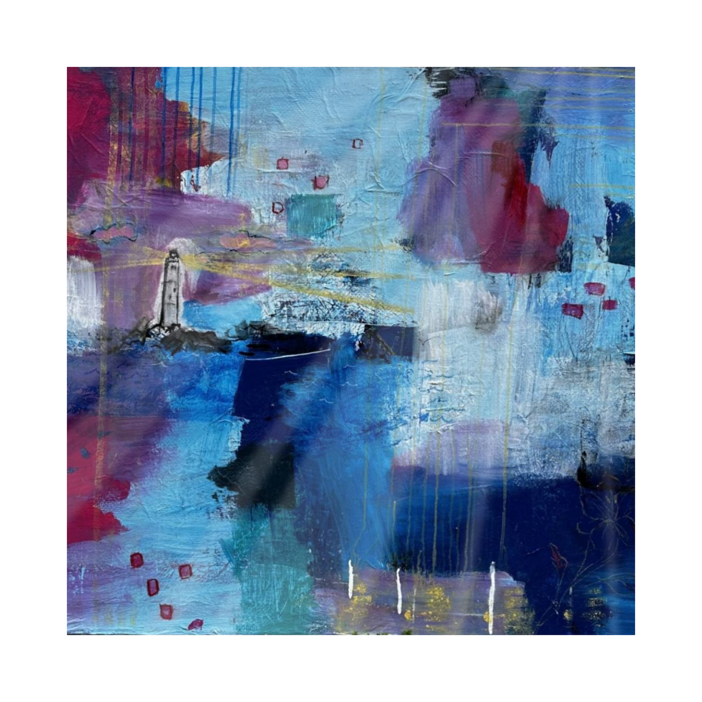 "Lighthouse of Love" Single Glass Coaster