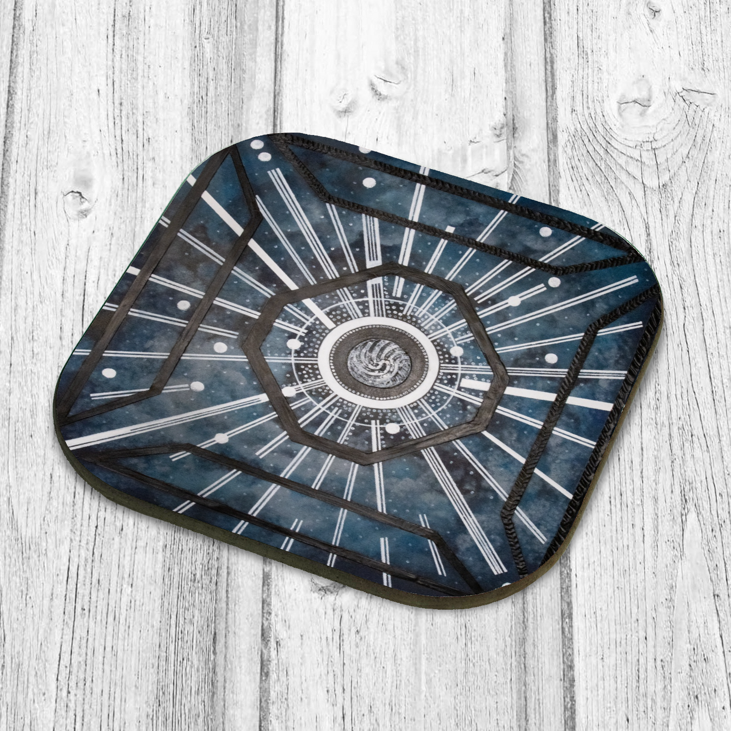 "The Eighth Light" Single Wooden Coaster