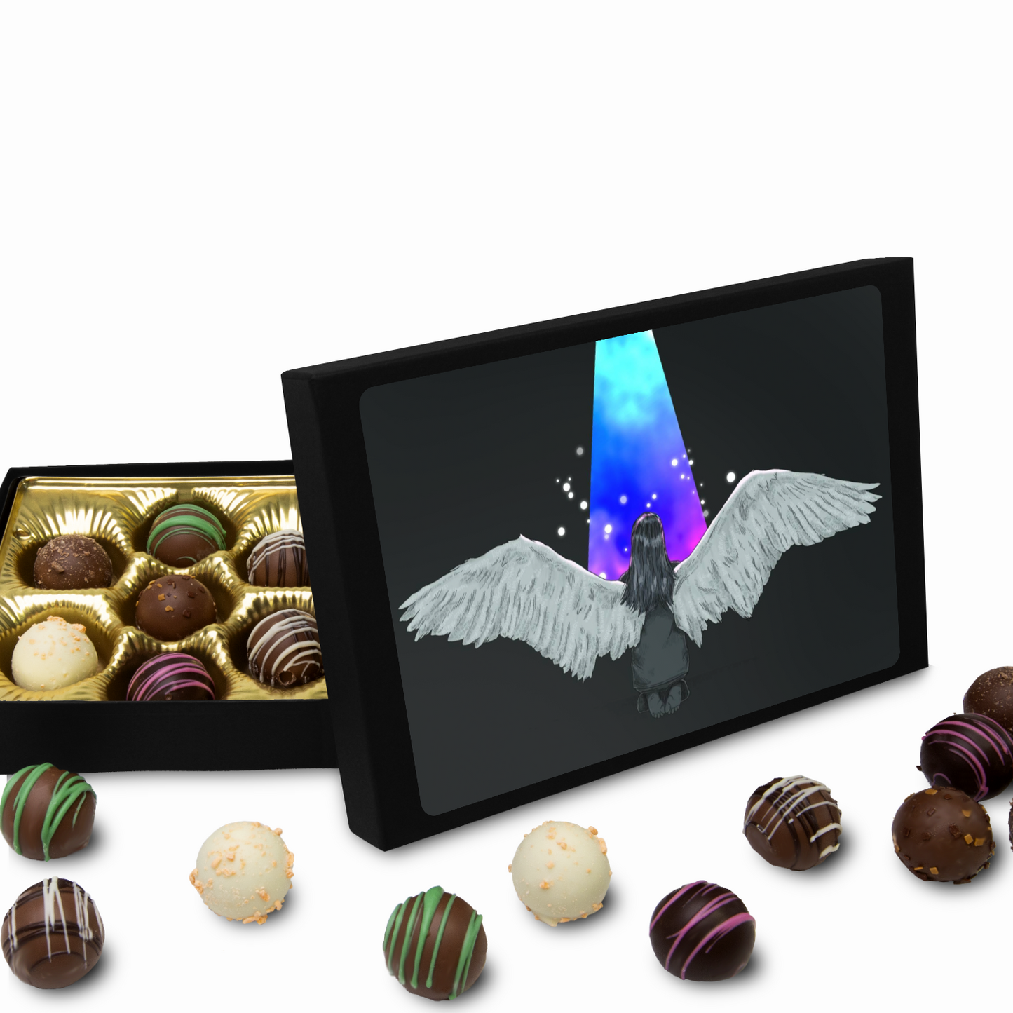 Handmade Chocolate Truffles with "Find Your Light" Box