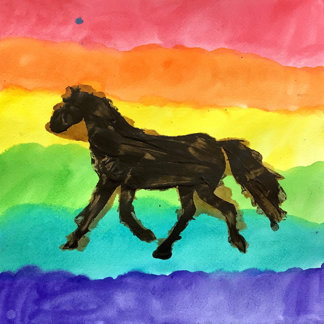 Twist Hearts "Horses and Hearts" Single Vegan Leather Coaster