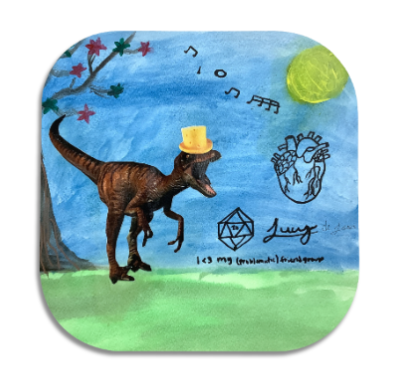 Twist Hearts ":)" Single Wooden Coaster