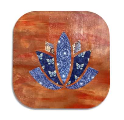 Twist Hearts "Growth and Gratitude" Single Wooden Coaster