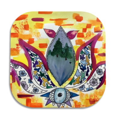 Twist Hearts "Symbols of Love" Single Wooden Coaster