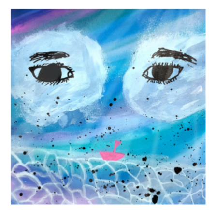 Twist Hearts "Raging River" Single Glass Coaster