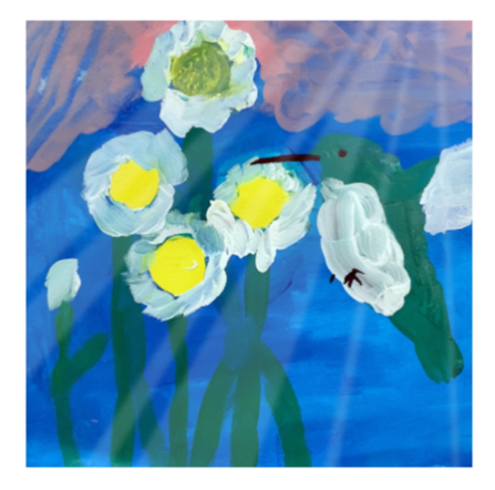 Twist Hearts "The Humming Bird" Single Glass Coaster