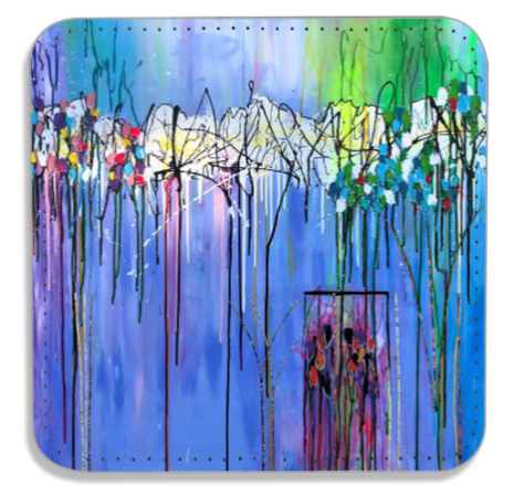 "Tulips" Single Vegan Leather Coaster