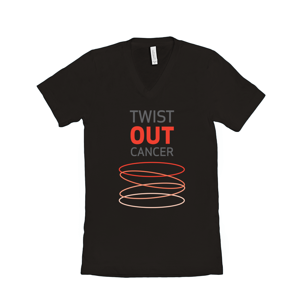 Twist Out Cancer Unisex V-neck T-Shirts