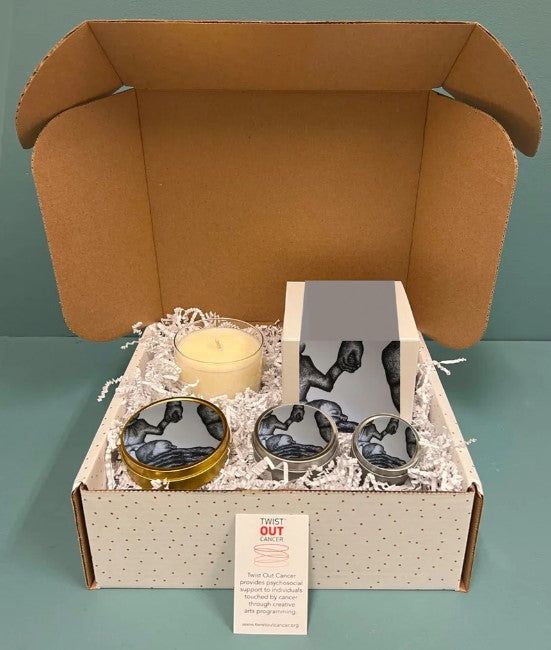 Gift box with artwork by Joy Misu Ulrich