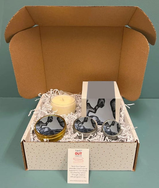 Gift box with artwork by Joy Misu Ulrich