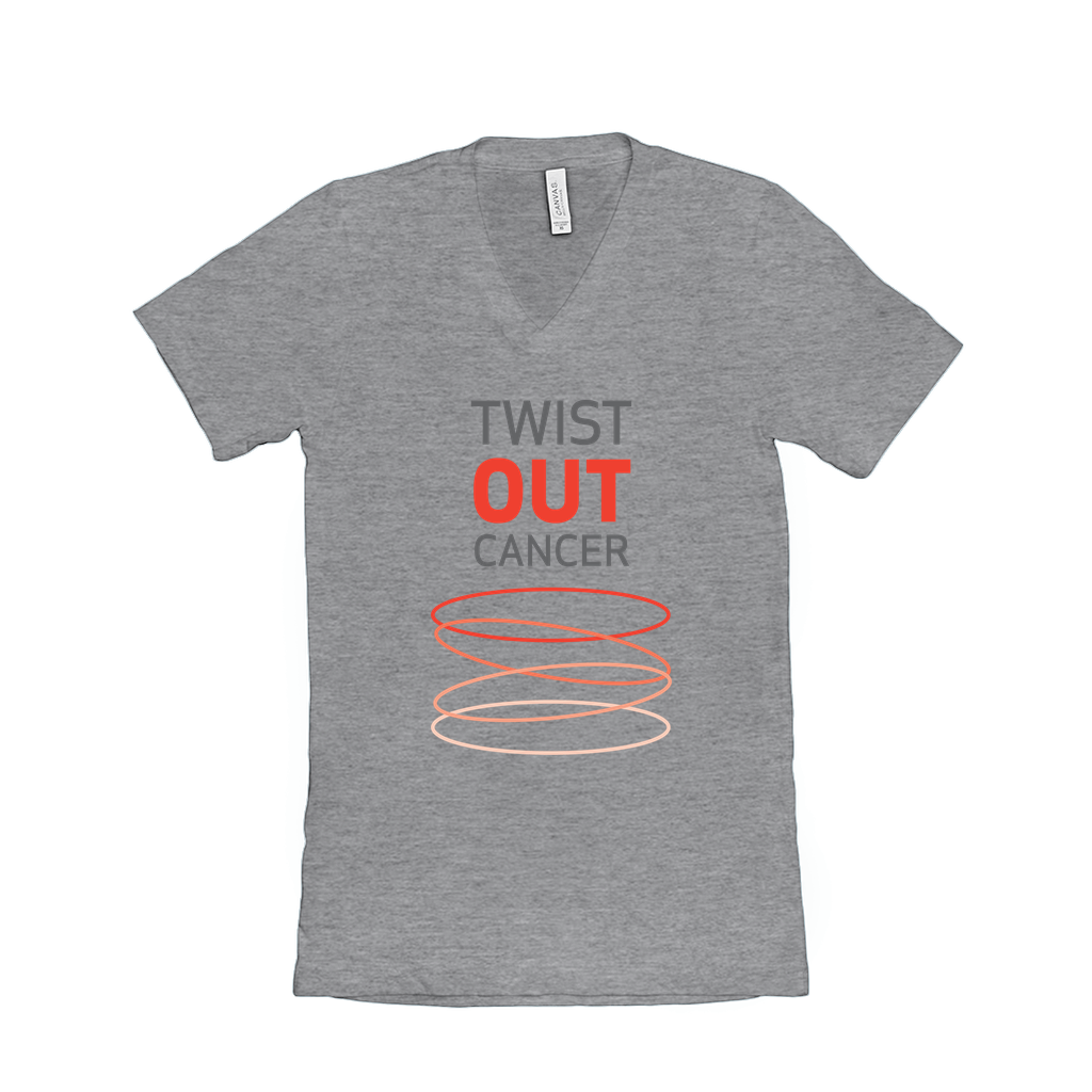 Twist Out Cancer Unisex V-neck T-Shirts