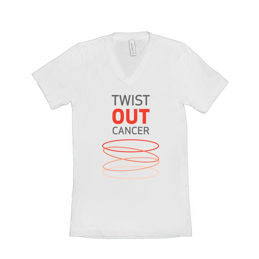 Twist Out Cancer Unisex V-neck T-Shirts
