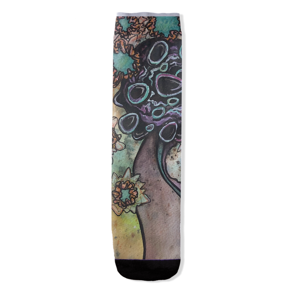 All-Over Print Socks with art by Annie Arnold