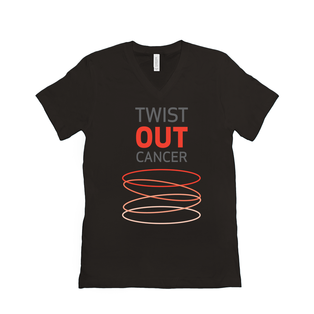 Twist Out Cancer Unisex V-neck T-Shirts
