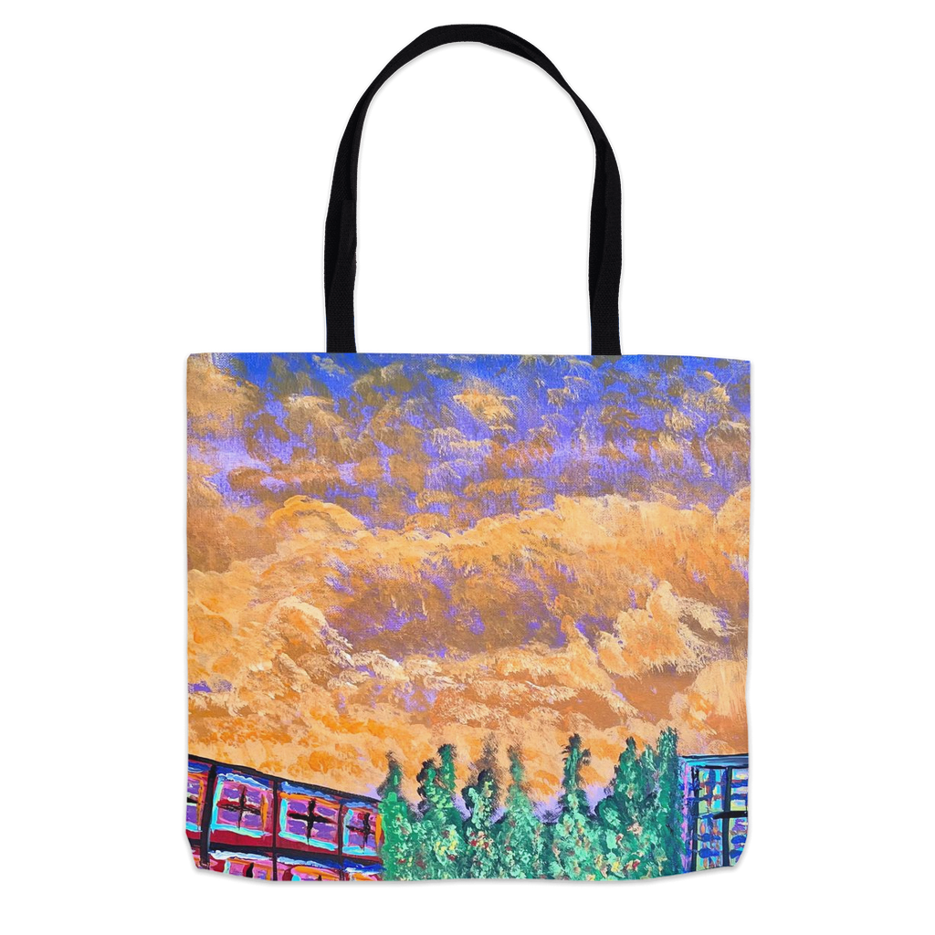 "Beautiful Sky on a Terrible Day" Tote Bags