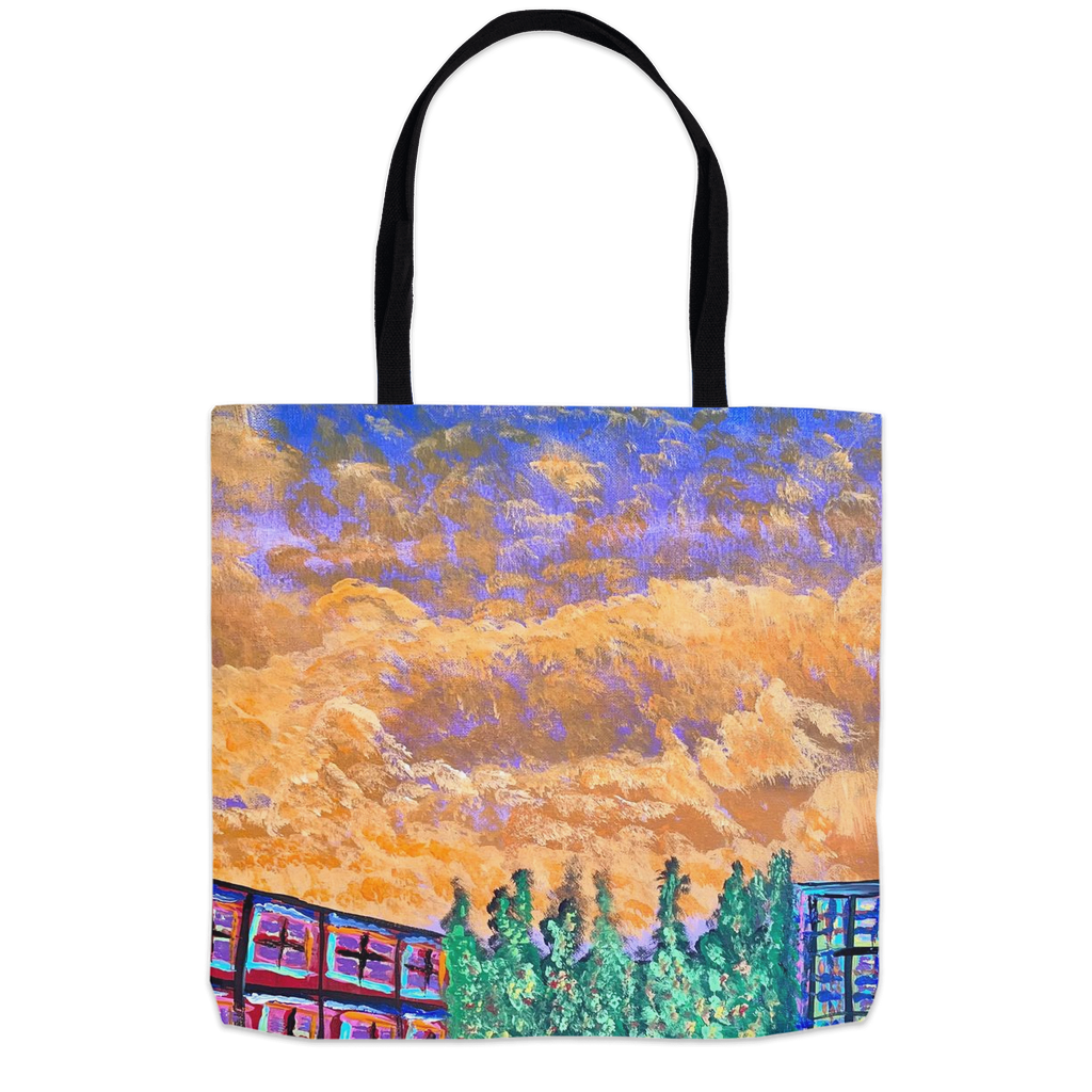 "Beautiful Sky on a Terrible Day" Tote Bags