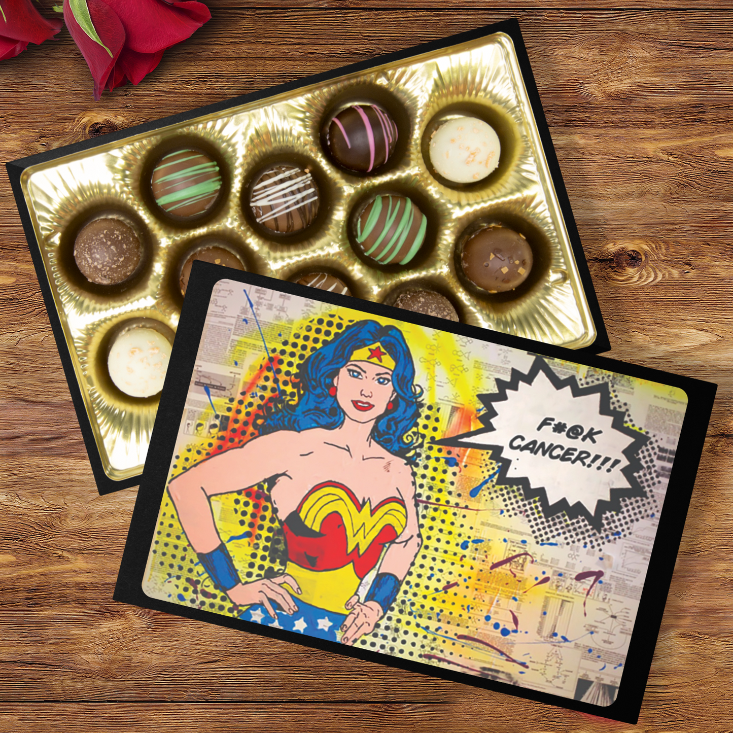 Handmade Chocolate Truffles with "Empowered" Box
