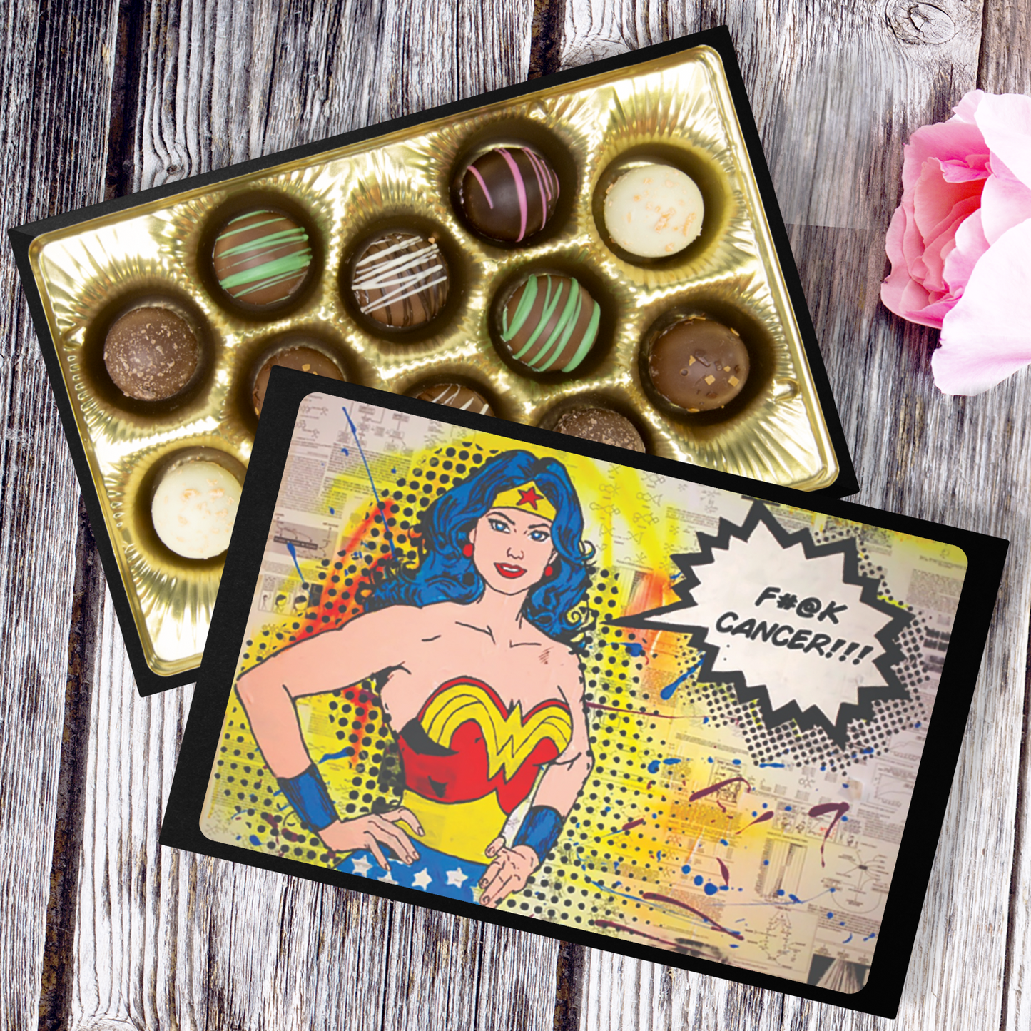 Handmade Chocolate Truffles with "Empowered" Box