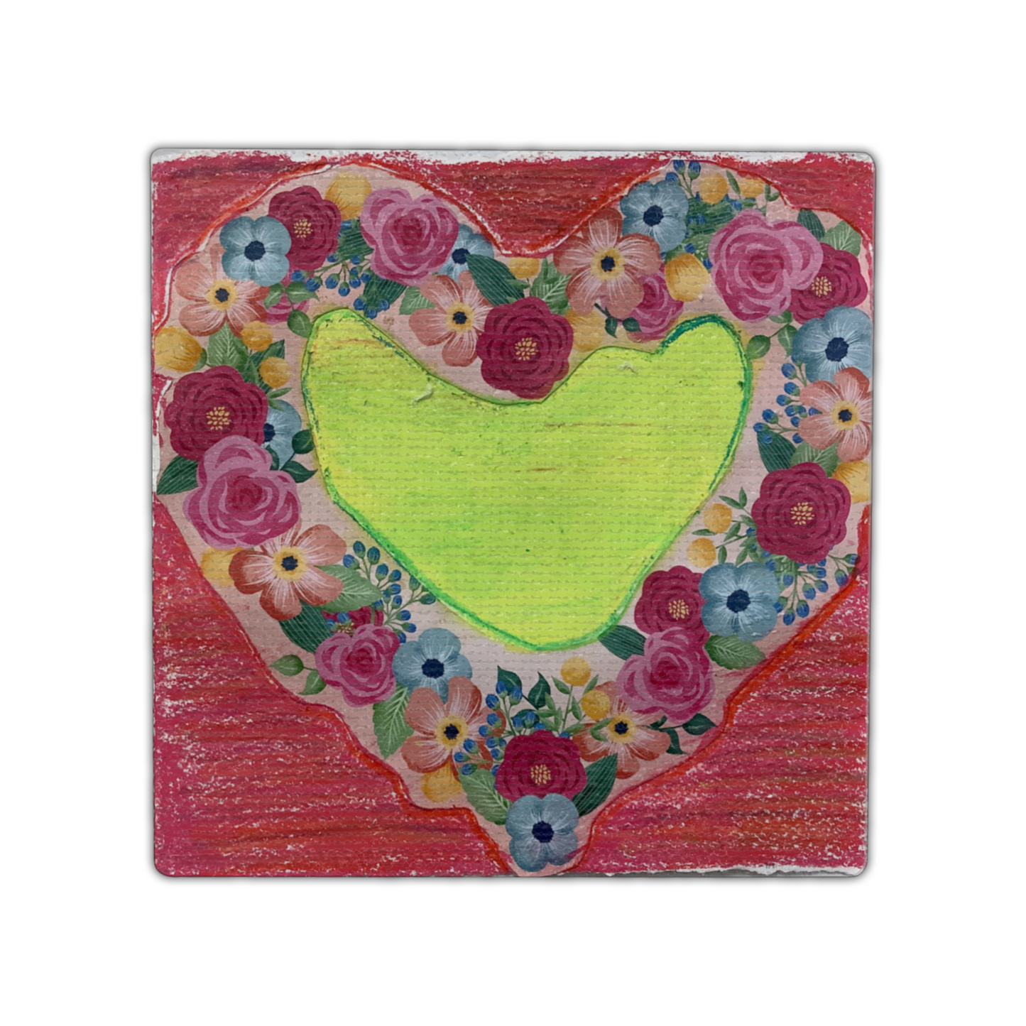 Twist Hearts "Hearts of Love" Single Linen Coaster