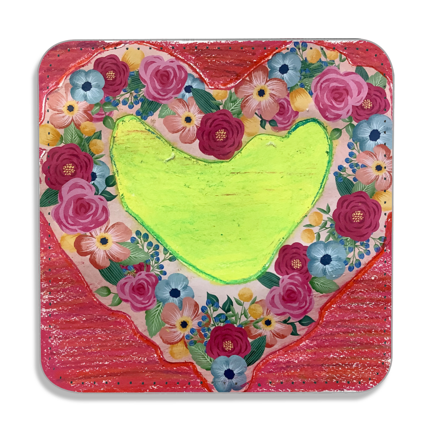 Twist Hearts "Hearts of Love" Single Vegan Leather Coaster