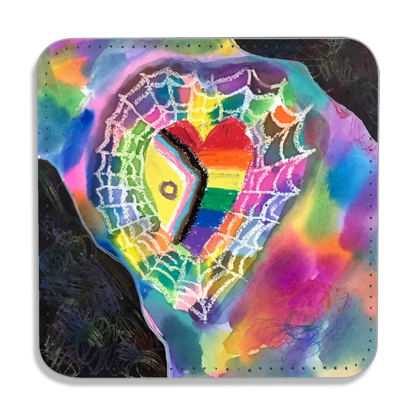 Twist Hearts "Symbols of Love" Single Vegan Leather Coaster
