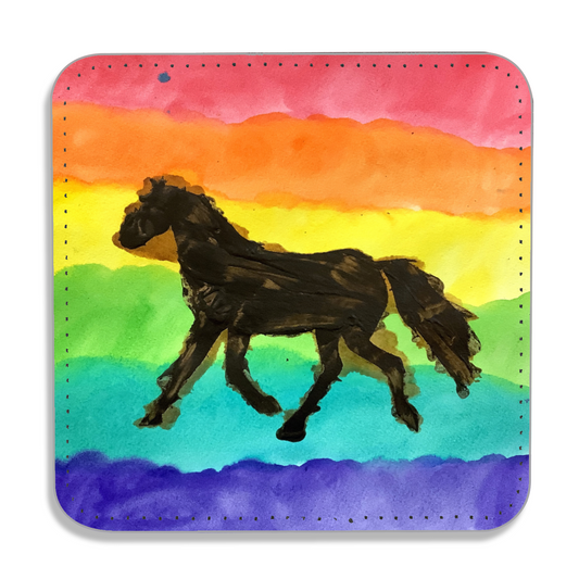 Twist Hearts "Horses and Hearts" Single Vegan Leather Coaster