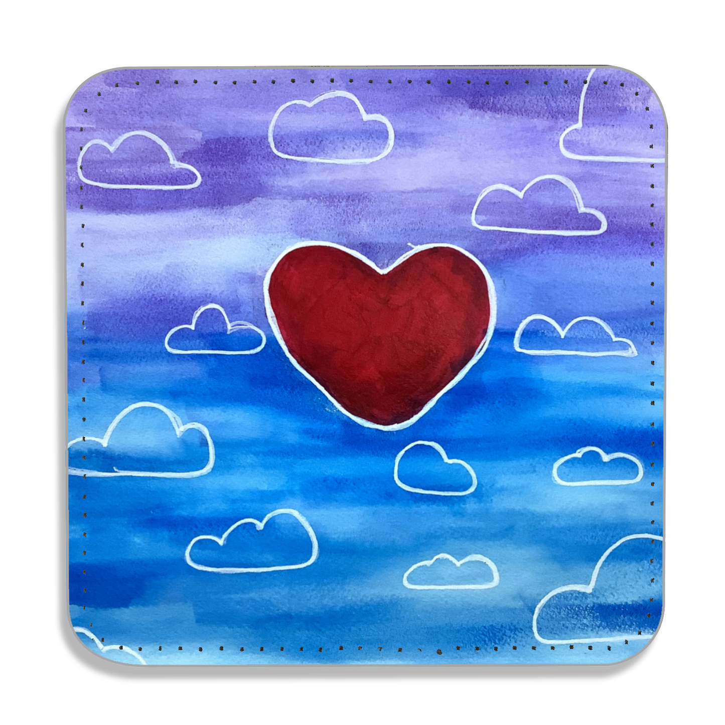 Twist Hearts "Symbols of Love" Single Vegan Leather Coaster