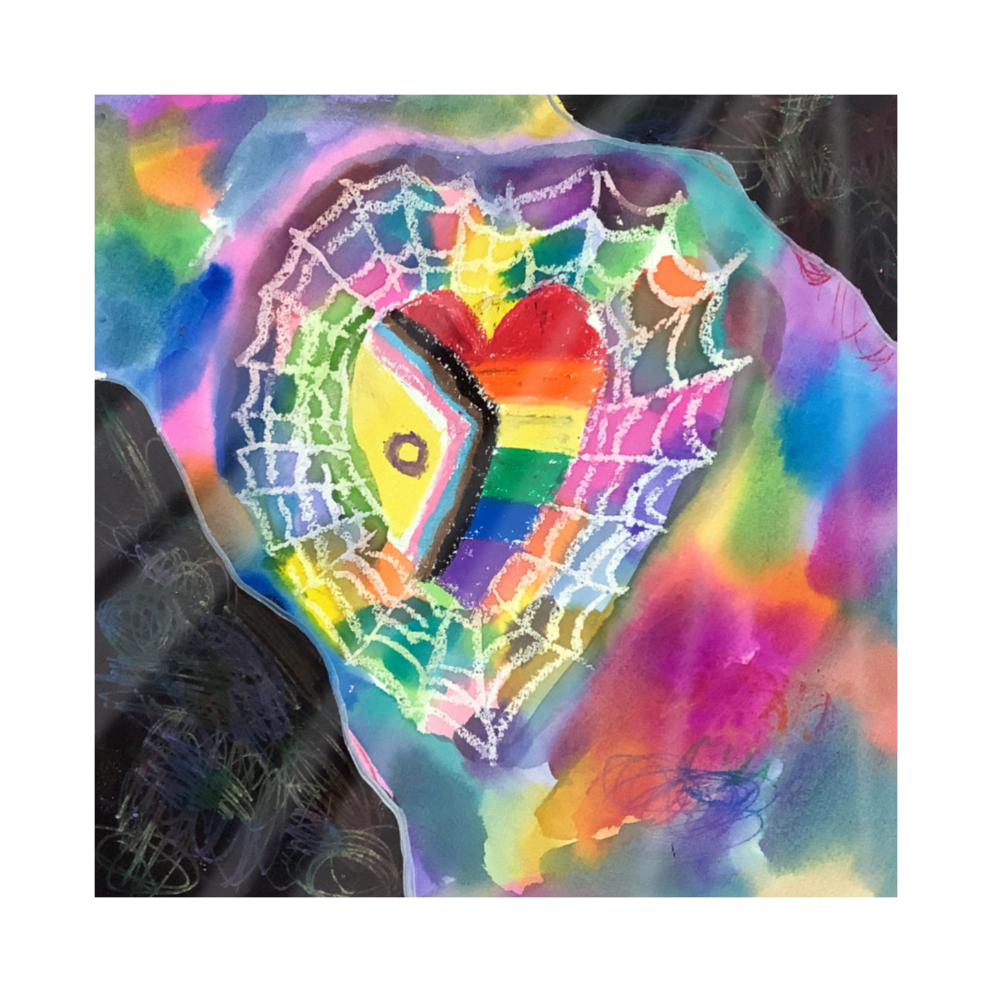 Twist Hearts "Symbols of Love" Single Glass Coaster