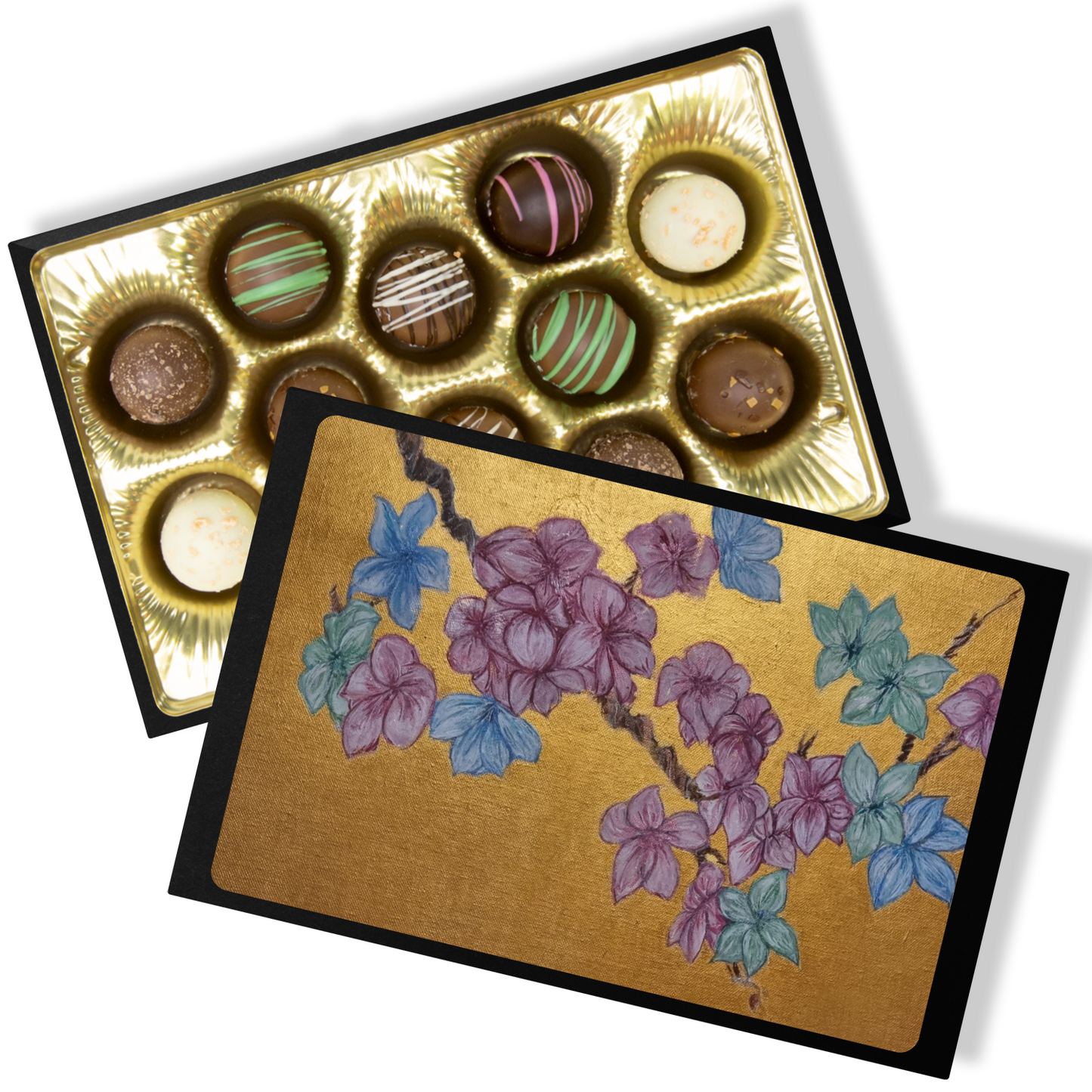 Handmade Chocolate Truffles in "3 Colors" Box