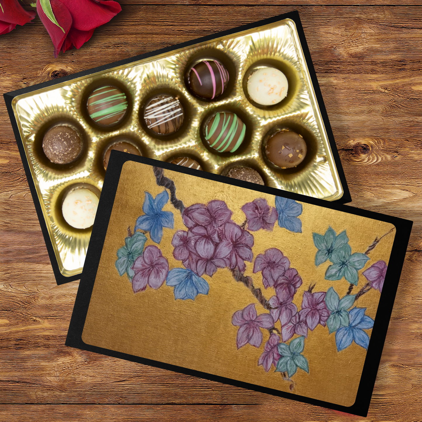 Handmade Chocolate Truffles in "3 Colors" Box