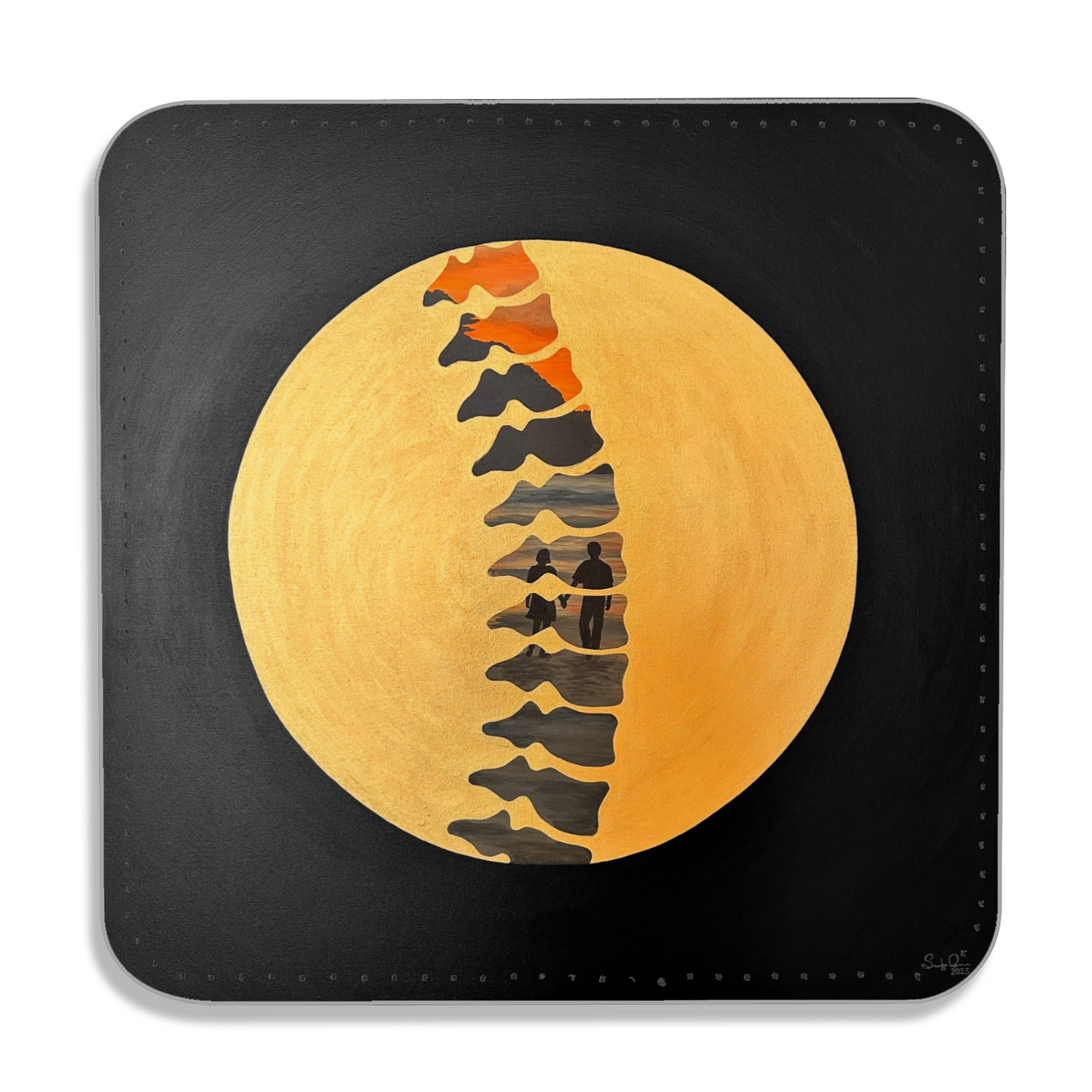 "Backbone" Single Vegan Leather Coaster