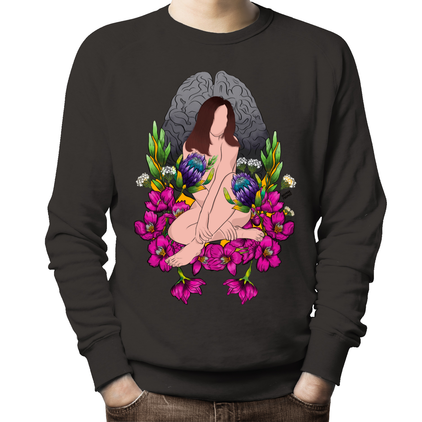 "Wandering amongst the cherry blossoms" Unisex Sweatshirt