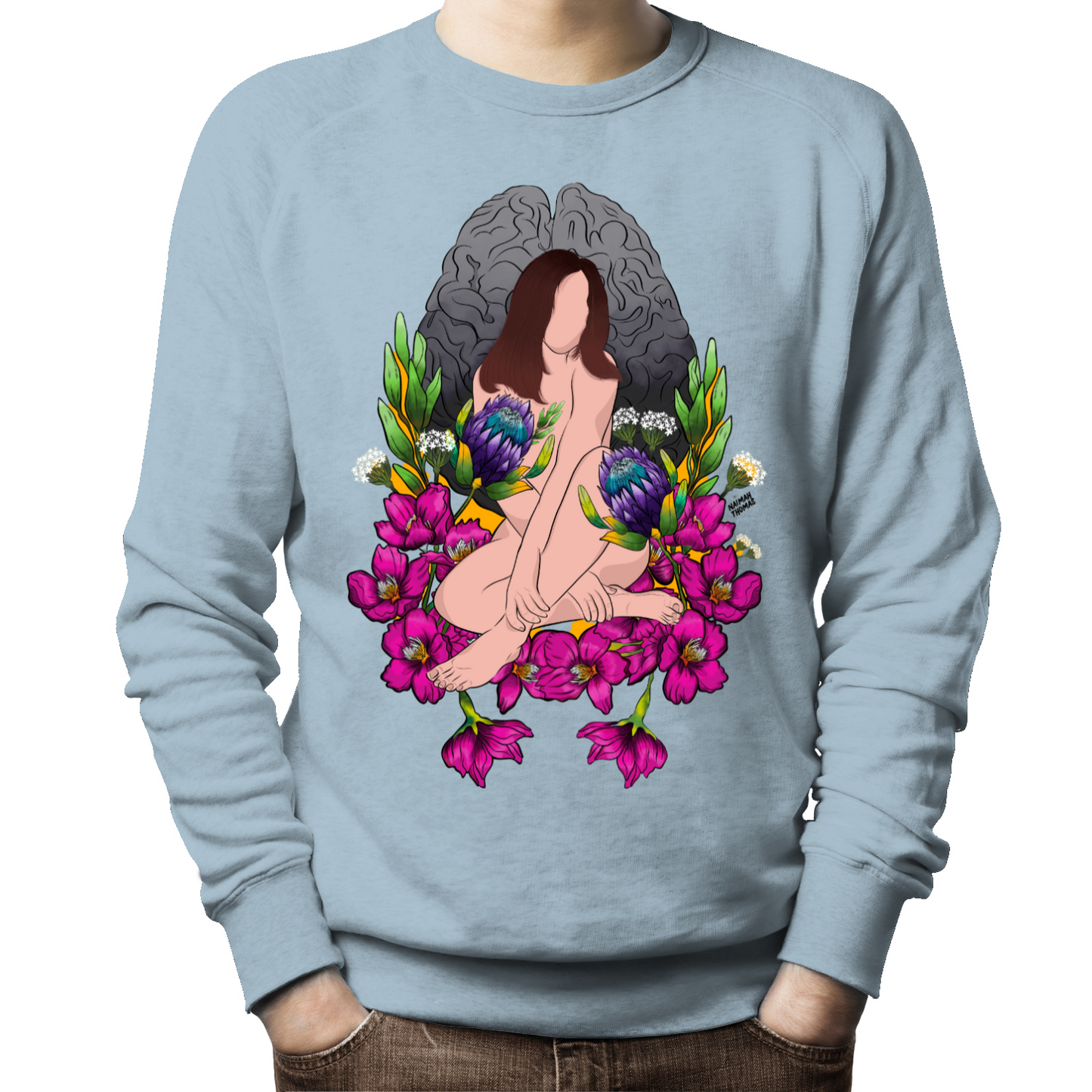 "Wandering amongst the cherry blossoms" Unisex Sweatshirt