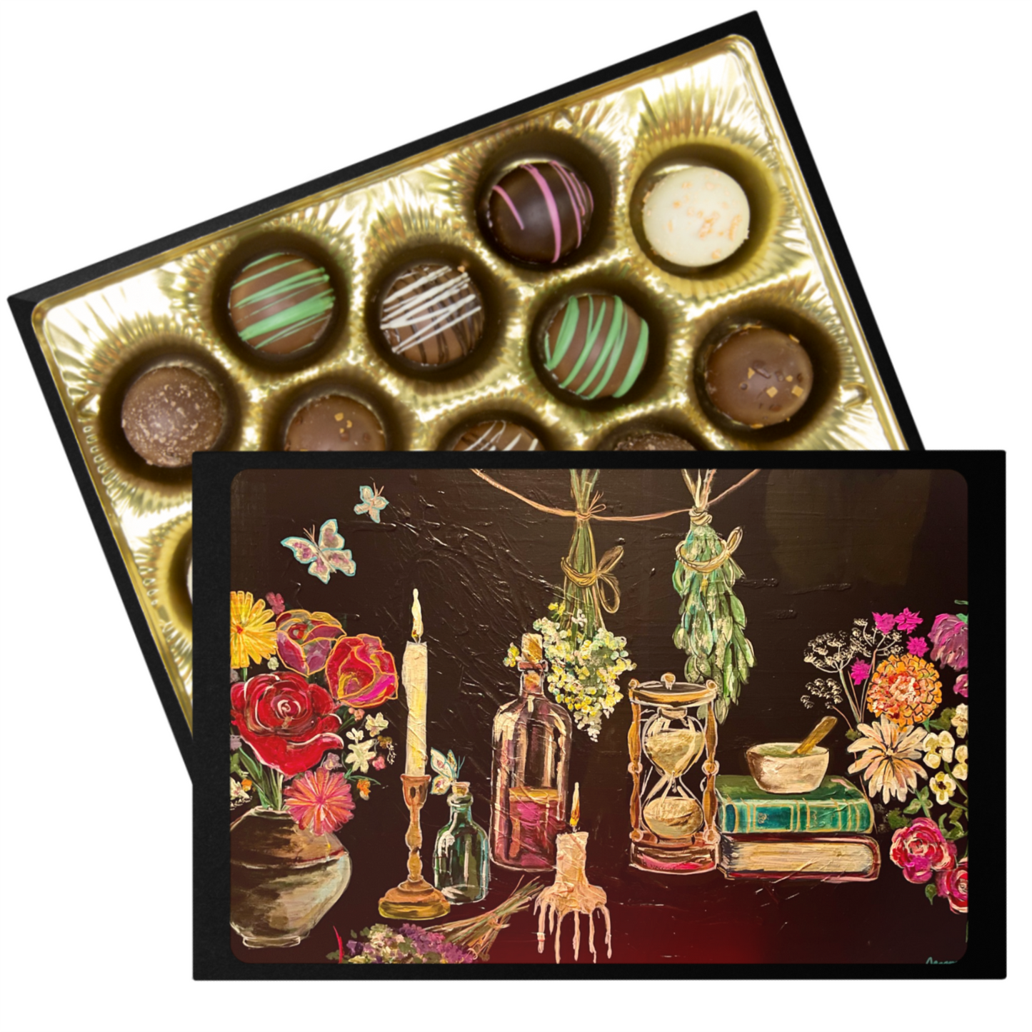 Handmade Chocolate Truffles with "Sarah's Apothecary" Box