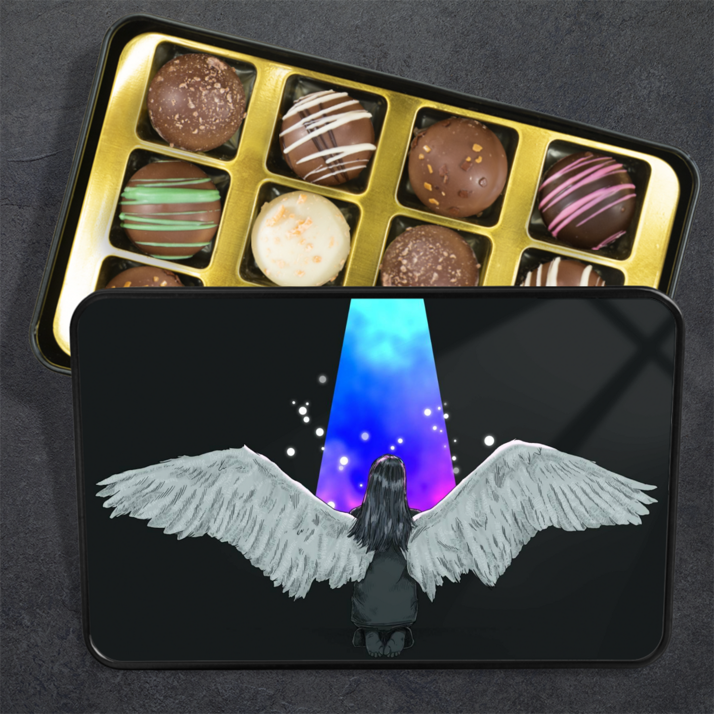 Handmade Chocolate Truffles with "Find Your Light" Tin