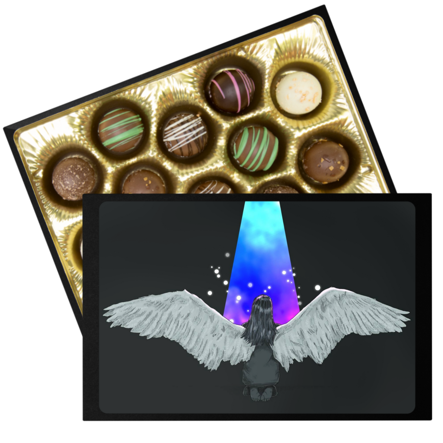 Handmade Chocolate Truffles with "Find Your Light" Box