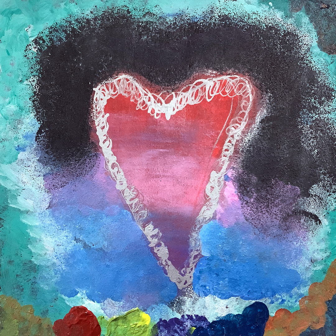 Twist Hearts "Love Overcomes Dark" Single Vegan Leather Coaster