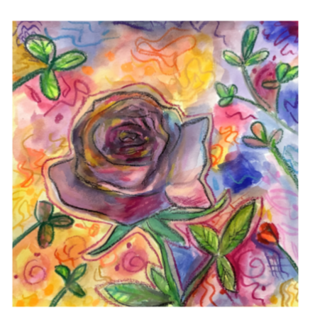 Twist Hearts "Vibrant Rose" Single Glass Coaster
