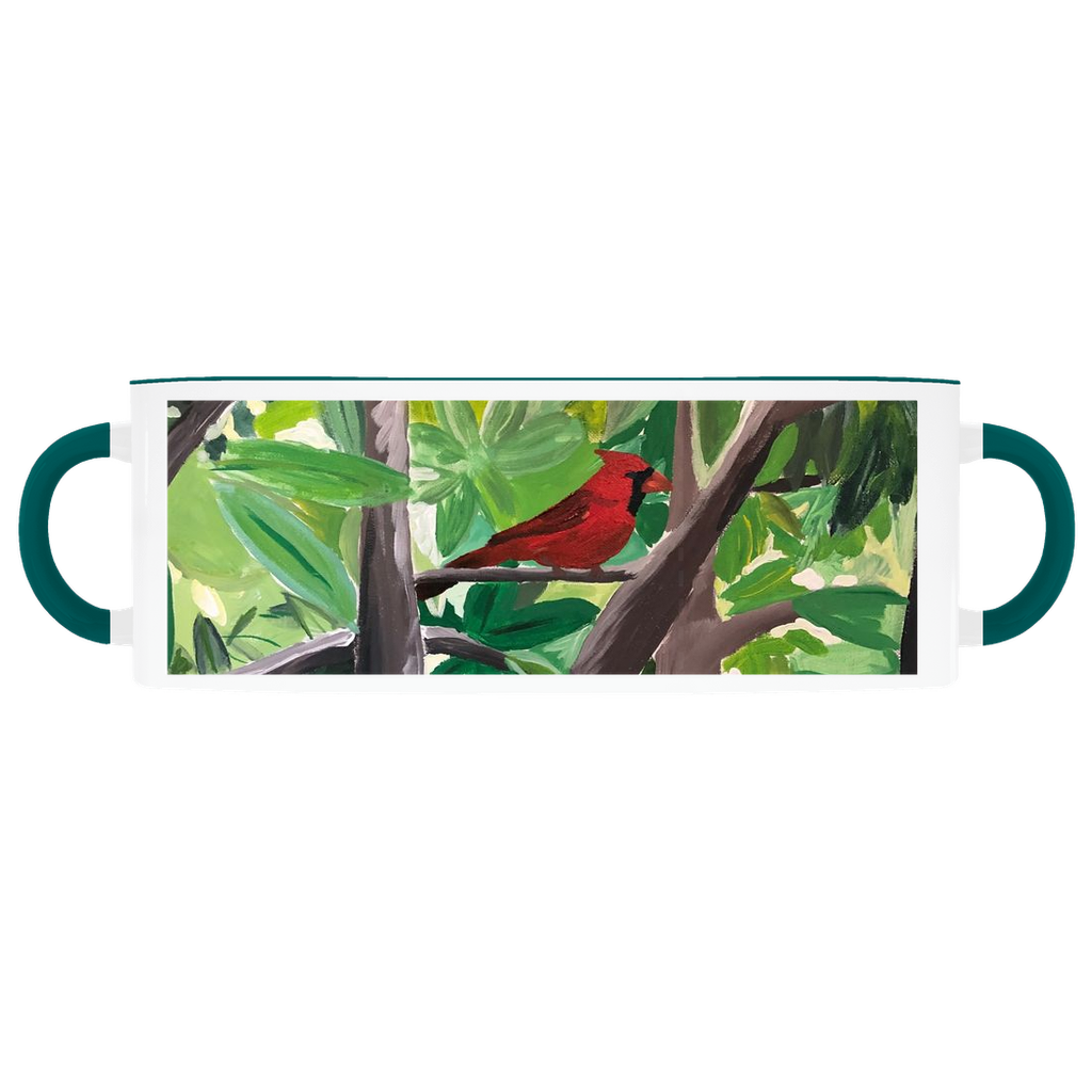 "Cardinal in a Tree" Accent Mugs