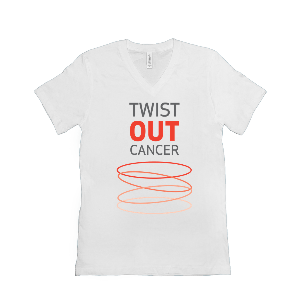 Twist Out Cancer Unisex V-neck T-Shirts