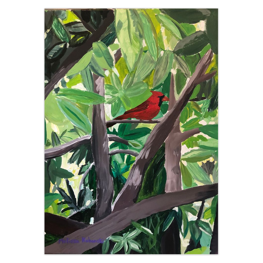 "Cardinal in a Tree" Folded Cards