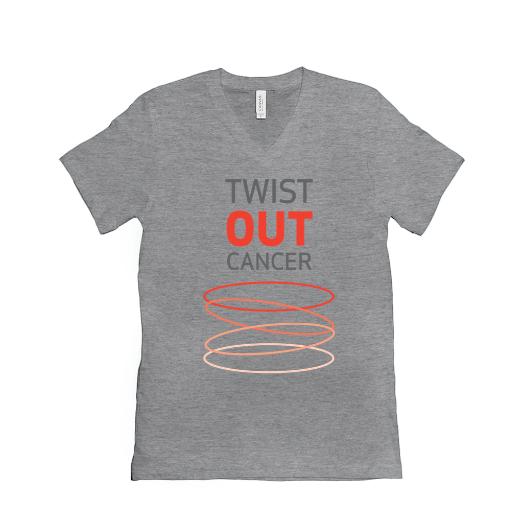 Twist Out Cancer Unisex V-neck T-Shirts