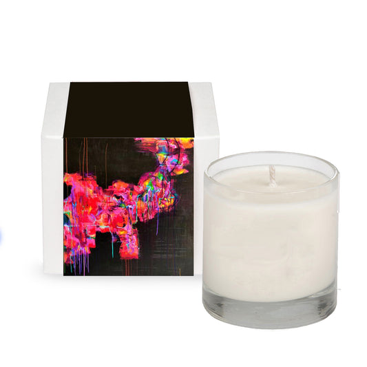8 oz spark candle with artwork by Anna Feneis