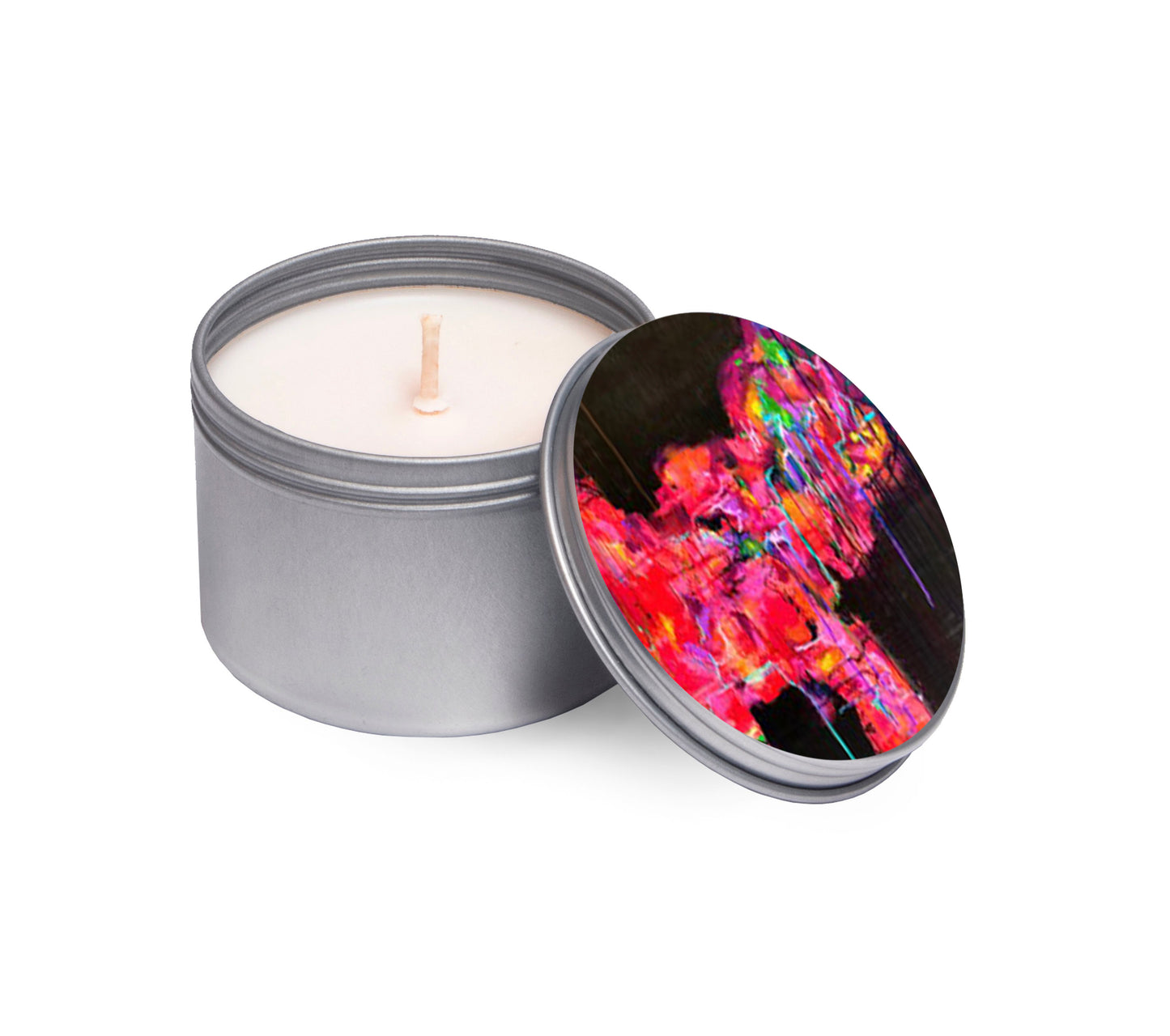 4 oz spark candle with artwork by Anna Feneis
