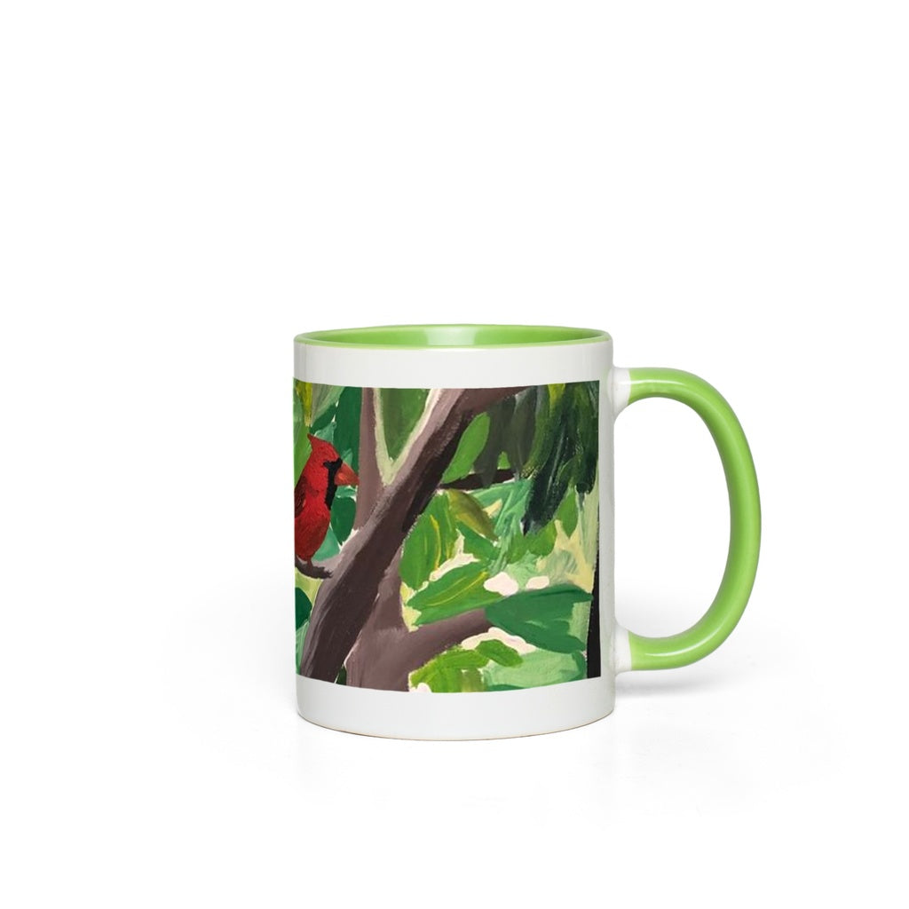 "Cardinal in a Tree" Accent Mugs