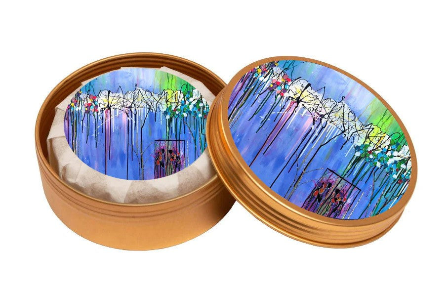 Soap in tin with artwork by Anna Feneis